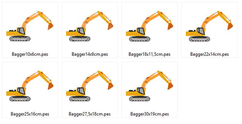 Bagger Stickdatei image number 2