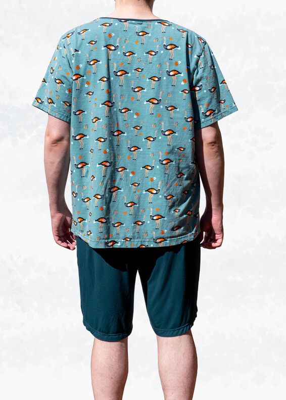 Pyjama Schlafanzug für Herren, Shirt und Hose Gr 44-60 A4+A0 image number 7