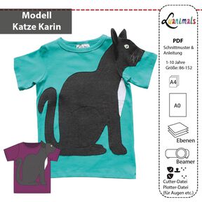 T-Shirt Kind E-Book Luanimals Katze Karin (86-152cm)