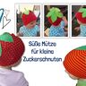 Erdbeermütze | Mütze mit Erdbeerblatt | Gr. 41 – 60 cm thumbnail number 3