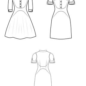 Kleid JANET Gr. 34-54 PDF-A4, A0