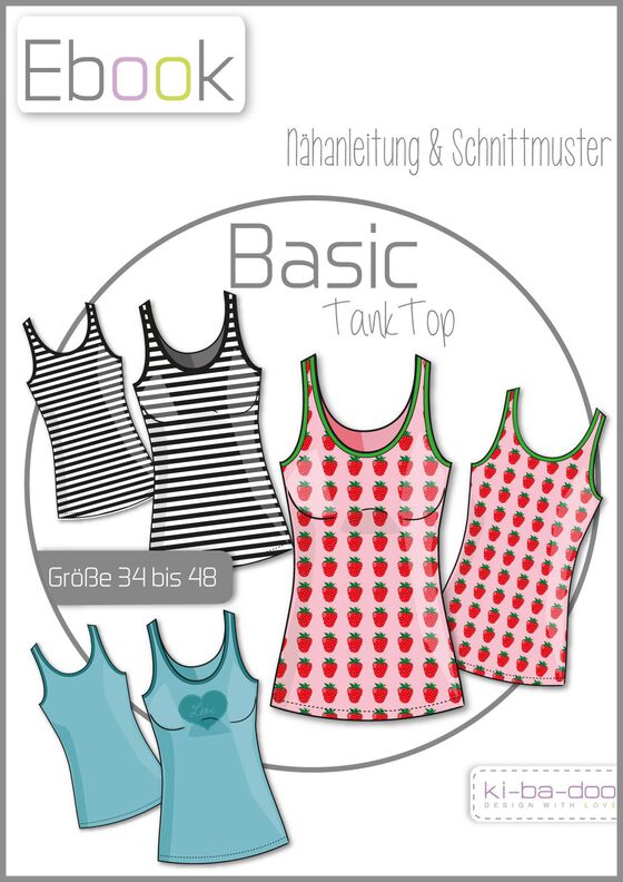 Ebook/Nähanleitung Basic Tank Top Damen Gr. 34-48 image number 1