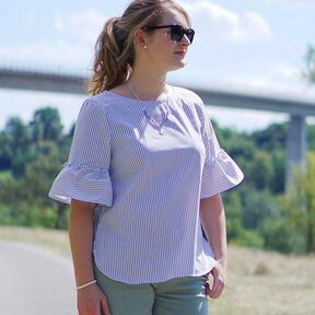 Bluse mit Rüsche (34-58) AREIA Damen Schnittmuster