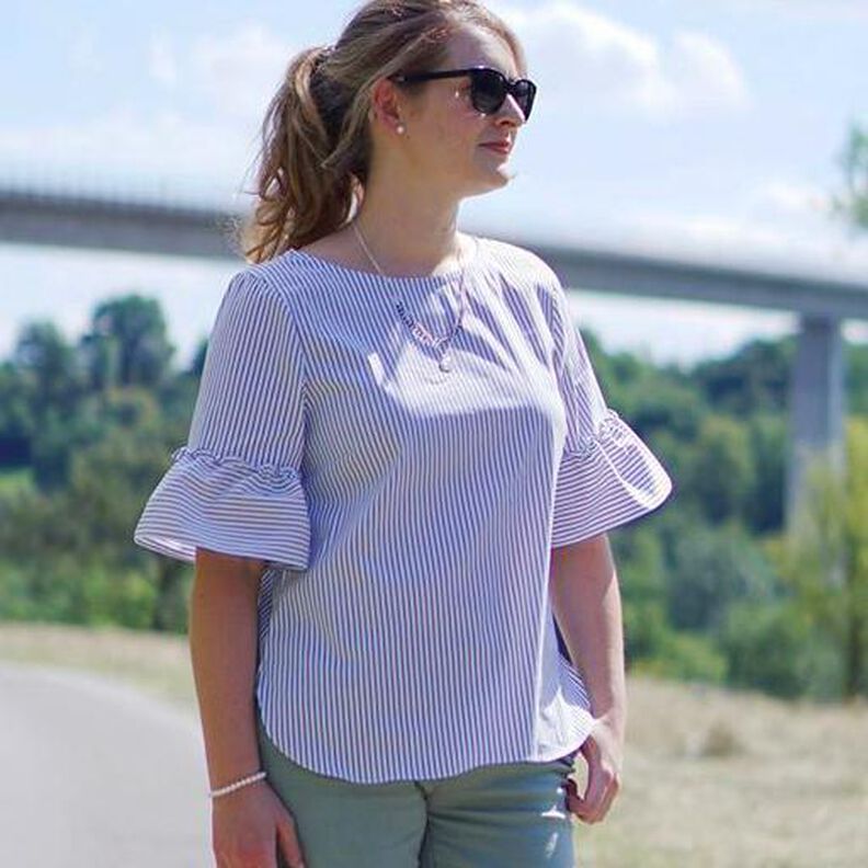 Bluse mit Rüsche (34-58) AREIA Damen Schnittmuster image number 1