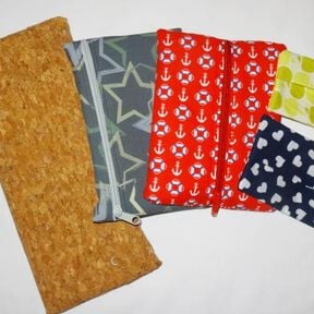 Set 4 schnelle Taschen im Sparset aus nur einem Stoffstück