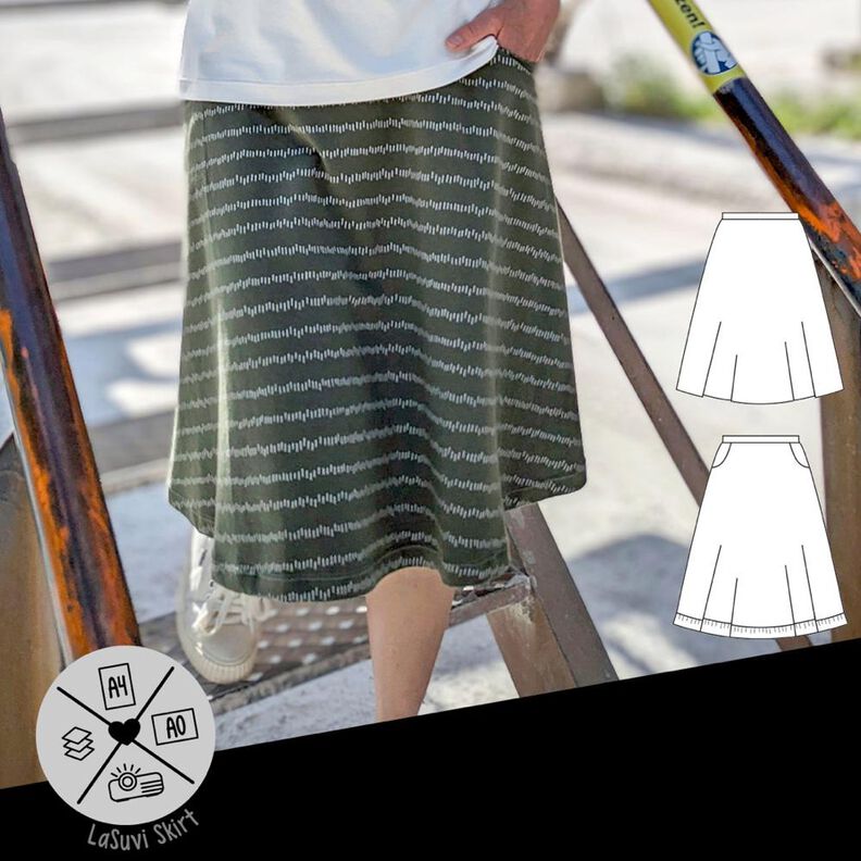 »LaSuvi Skirt« (32–54) – Jerseyrock image number 1