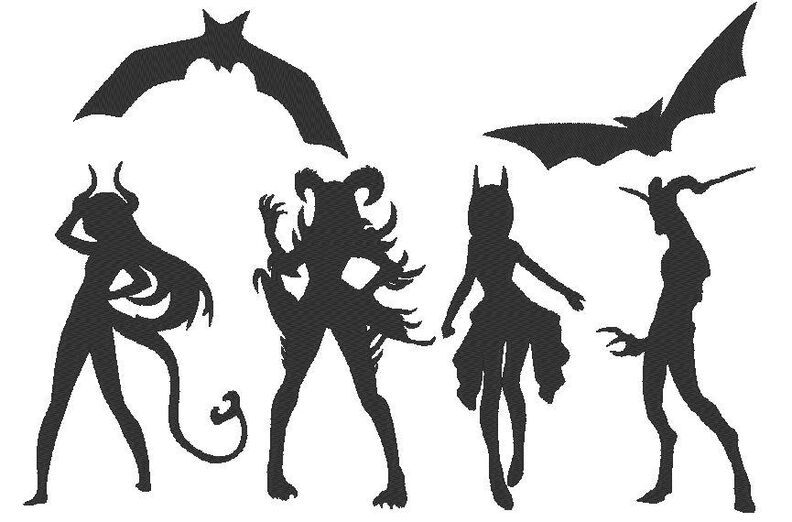 Stickdatei - Dämonen Fledermaus Silhouette 2 image number 3
