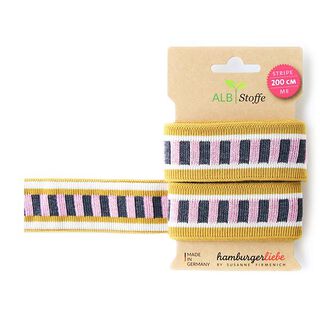 GOTS Bio Jacquardband STRIPE ME ICON [200 cm | 3,5 cm] | Albstoffe | Hamburger Liebe, 