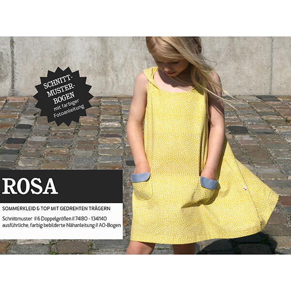 ROSA Kleid und Top mit gedrehten Trägern und Taschen | Studio Schnittreif | 74-140,  image number 1