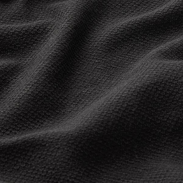Baumwoll Piqué Uni – schwarz, image number 2