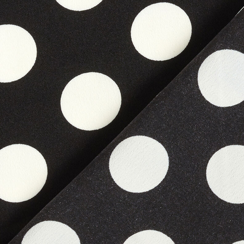 Kreppgewebe Polka Dots [2,5 cm] – schwarz,  image number 4