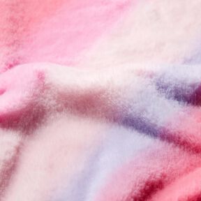 Kunstfell diagonaler Farbverlauf – rosa/flieder, 