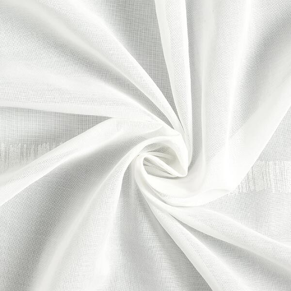 Gardinenstoff Voile zarte Streifen 295 cm – weiss/elfenbein, image number 4
