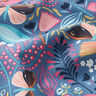 Baumwollstoff Cretonne Schmetterlinge und Blüten – blaugrau/pink,  thumbnail number 2