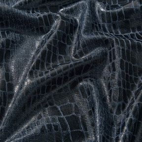Viskosedenim Reptil-Optik – schwarzblau, 