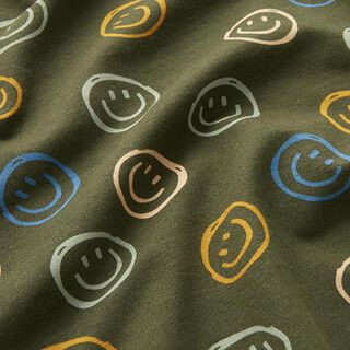 Sweatshirt angeraut Smilies – oliv, 
