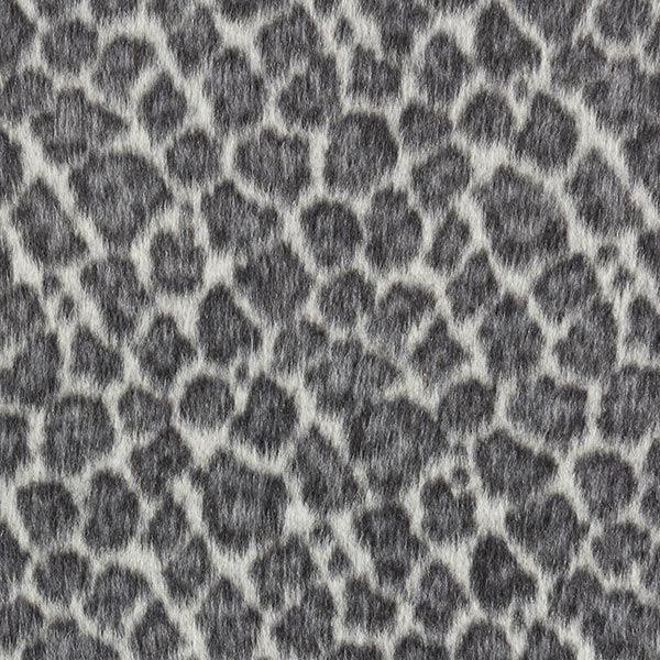 Flauschiger Manteljacquard Leomuster – anthrazit/hellgrau | Reststück 100cm, image number 1