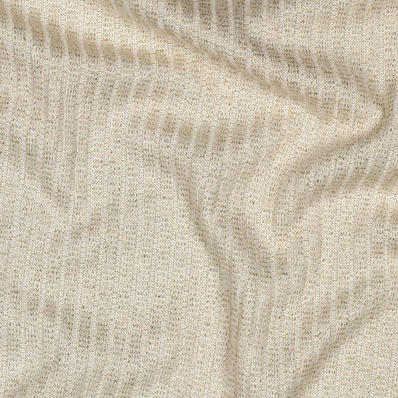 Rippenstrick Lurex – wollweiss/gold metallic, image number 2