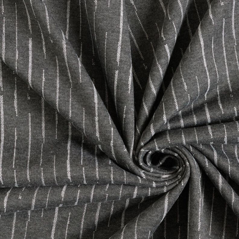 Strickjacquard unterbrochene Streifen – granit/wollweiss,  image number 3