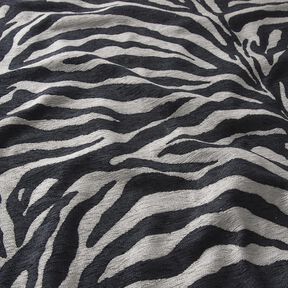Polsterstoff Jacquard Zebra – schwarz/grau, 