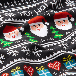 French Terry Ho! Ho! Ho! – schwarz, 