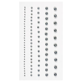 Perlen-Sticker – silber, 