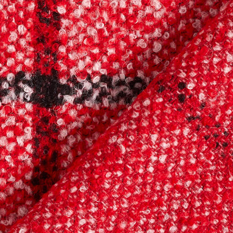 Mantel-Bouclé Karo – rot,  image number 4