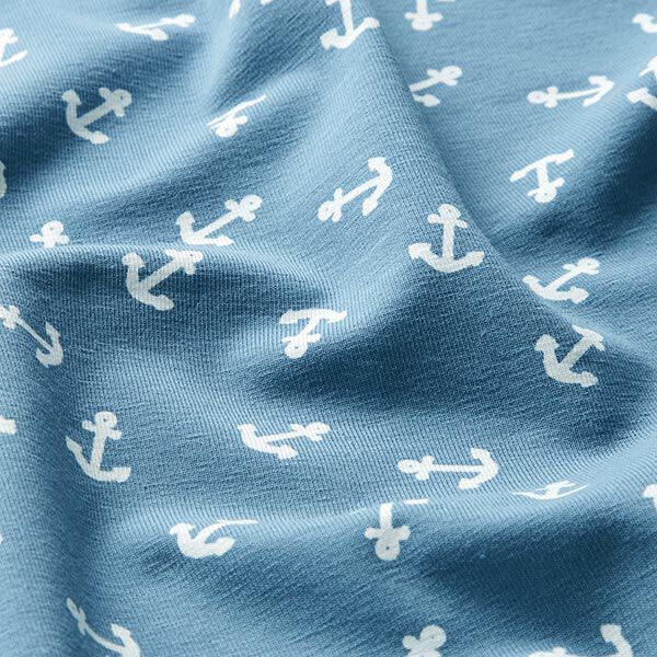 Baumwolljersey kleine Anker – hellblau/weiss, image number 2