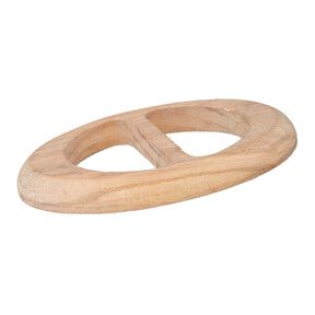Holzschließe oval – beige, 