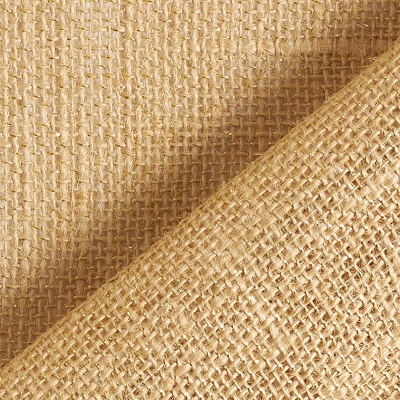 Dekostoff Jute Lurex 150 cm – natur/gold,  image number 4