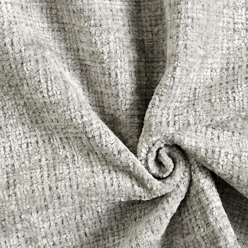 Polsterstoff Chenille Uni – silbergrau,  image number 1