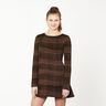 Samt Jersey Glencheck – maronenbraun/schwarz,  thumbnail number 5