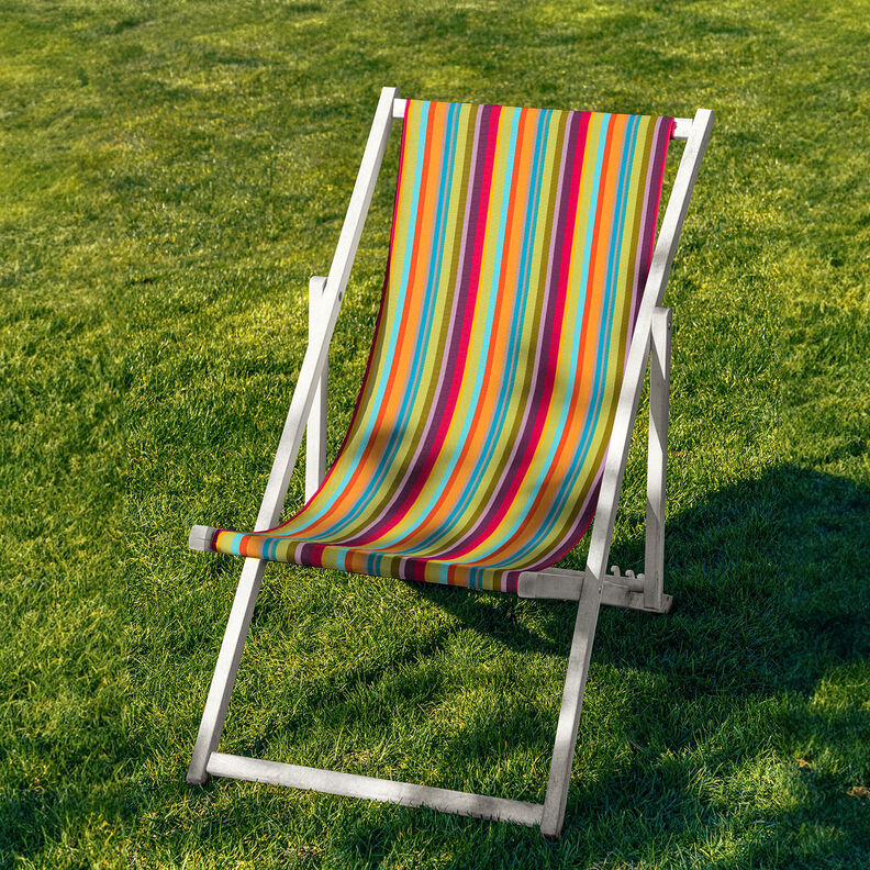 Outdoor Liegestuhlstoff Längsstreifen 44 cm – beere/orange,  image number 5