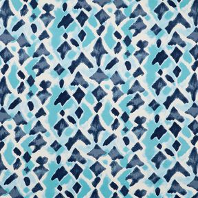 Viskosejersey Ikat-Muster – himmelblau/nachtblau, 