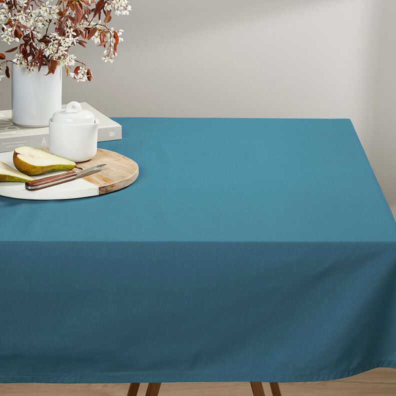 Reinleinen schwer Uni – ozeanblau,  image number 7