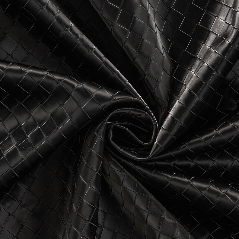 Kunstleder geflochten | Katia Fabrics – schwarz,  image number 3