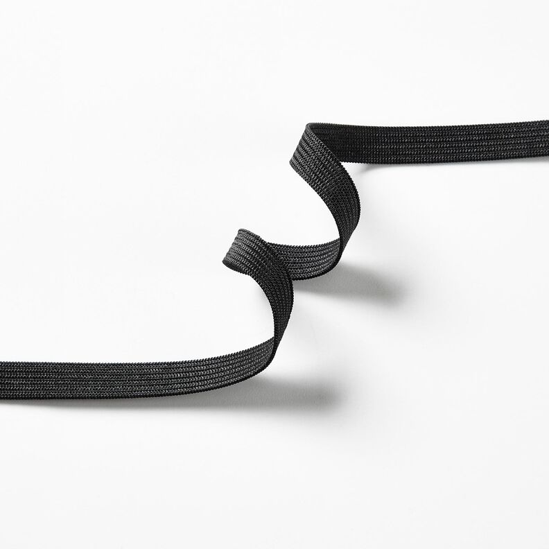 Glattes Gummiband [5 m | 10 mm] – schwarz,  image number 2