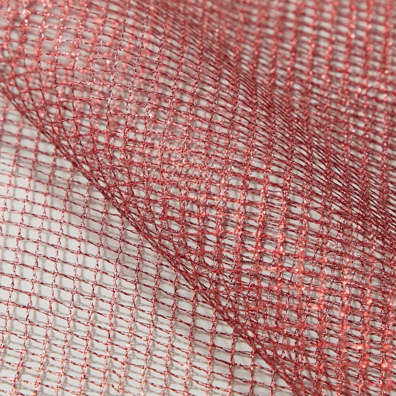 Tüll Metallic – karminrot,  image number 6
