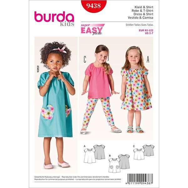 Kleid / Shirt | Burda 9438 | 92-122