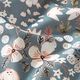 Baumwollpopeline Aquarell Blumen Digitaldruck – blaugrau,  thumbnail number 2