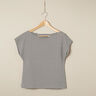 Baumwolljersey schmale Streifen – creme/schwarz,  thumbnail number 5