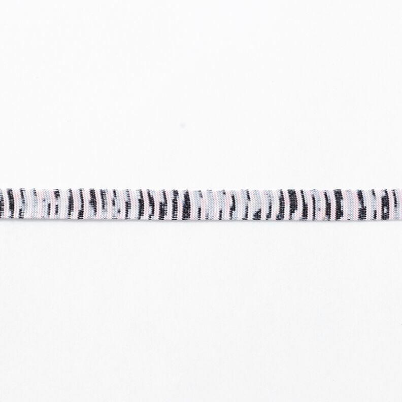 Strickband  Melange Streifen [13 mm] – schwarz/rosa,  image number 2