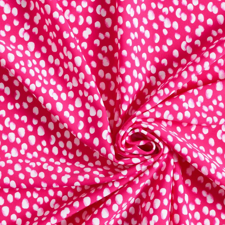 Badeanzugstoff Mini Tupfen – intensiv pink/weiss,  image number 3