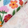 Dekostoff Halbpanama kunterbunte Blumen – elfenbein/pastellviolett,  thumbnail number 4
