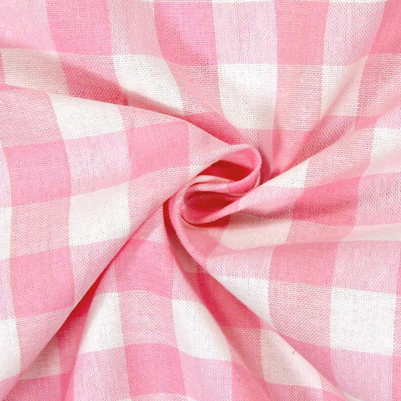 Baumwollstoff Vichy – 1,7 cm, 5 - rosa,  image number 2