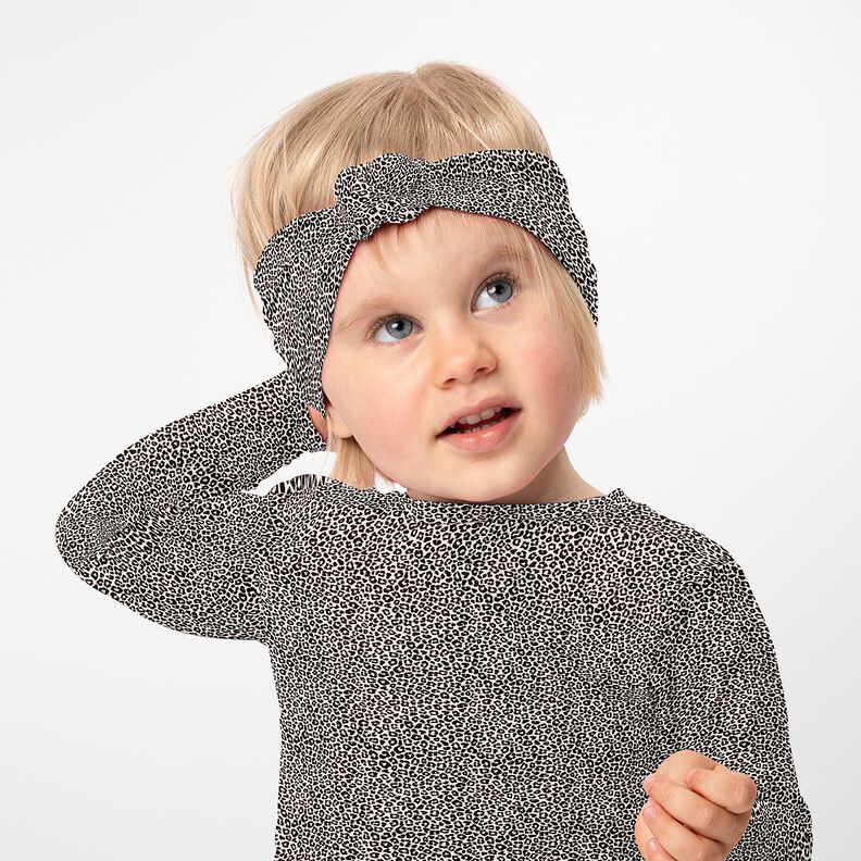 Baumwolljersey Mini Leo Print – natur/schwarz, image number 6
