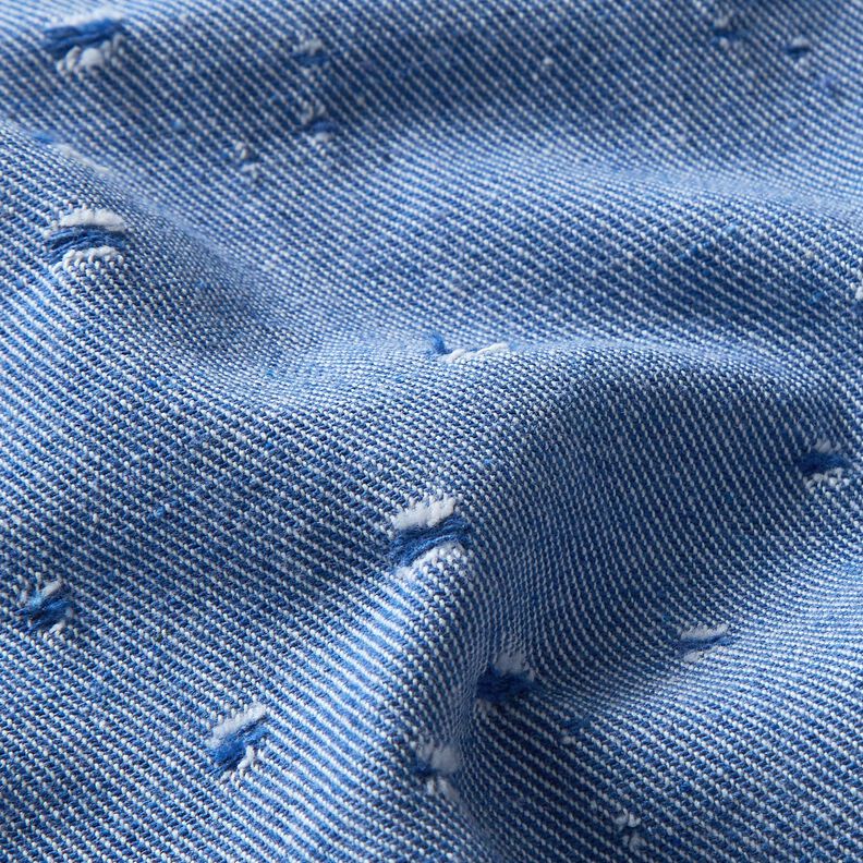 Denim Baumwoll-Mix Destroyed Look – königsblau,  image number 2