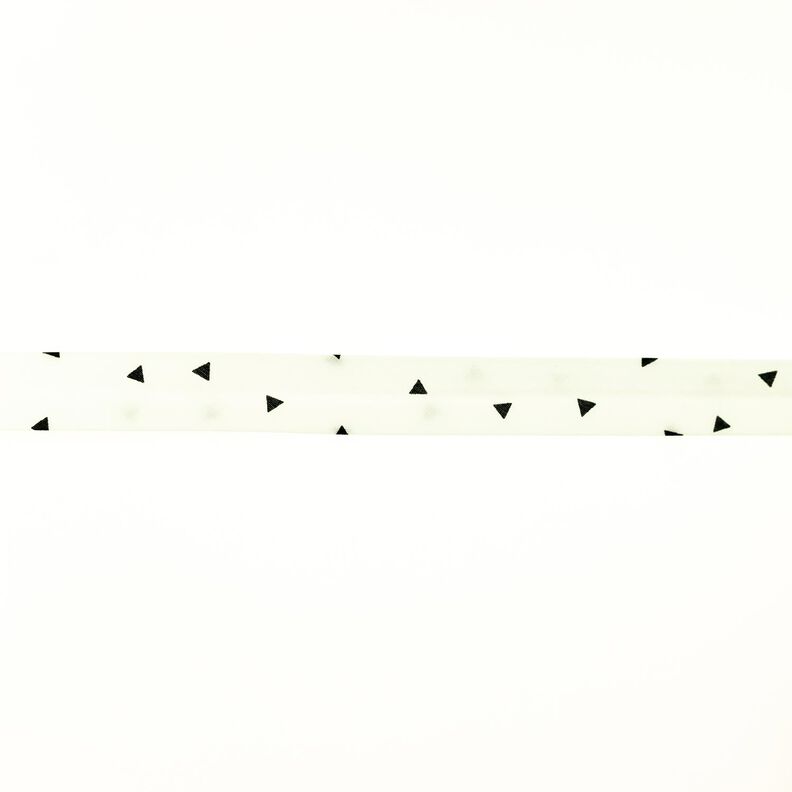 Schrägband Dreiecke [20 mm] – wollweiss/schwarz,  image number 1