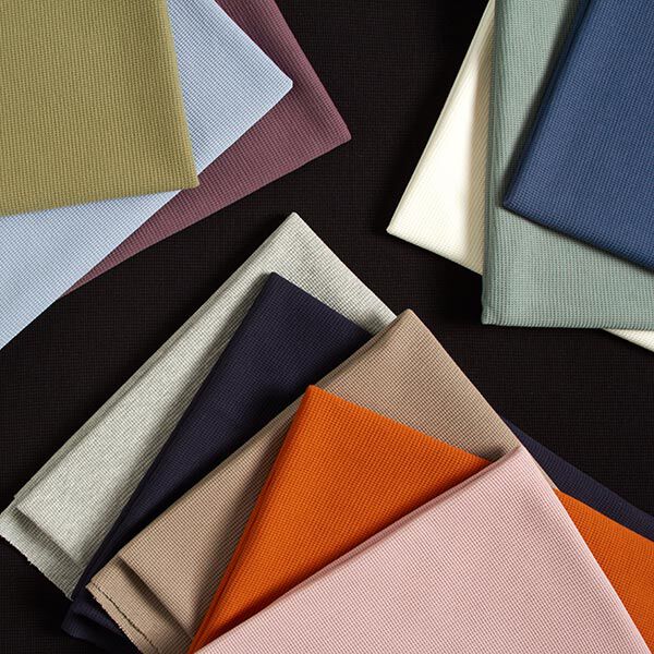 Mini Baumwoll-Waffeljersey Uni – hellkhaki, image number 5