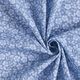 Baumwollpopeline Bi-Color-Blumen – jeansblau/hellblau,  thumbnail number 3